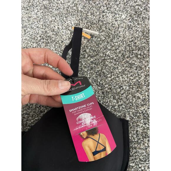 Maidenform One Fab Fit Modern Demi T-Shirt Bra Underwire 38DD NWT Black - Picture 5 of 7